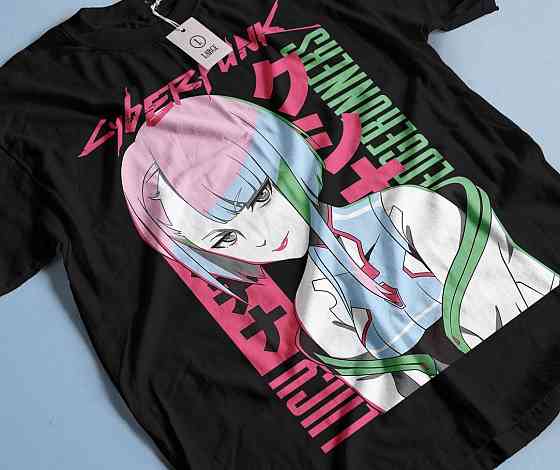 Футболка чоловіча з аніме принтом Вінтаге Спекіал Аніме Лове оверсайз (S/M/L) Чорний AnimeJ1202 Дніпро