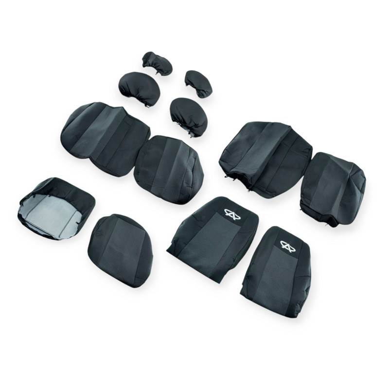 Чехлы салона автомобиль Чери amulet 2003-2012 седан раздельная «ткань» серые Мукачево - изображение 1