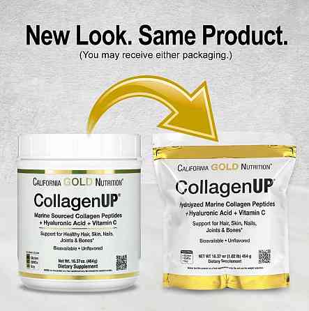 Колаген пептиди з гіалуроновою кислотою, CollagenUP Peptides, California Gold Nutrition, 5000 мг 464 г Київ