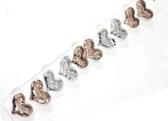 Резинки для волос для девочки Сердечки 10 шт Киев