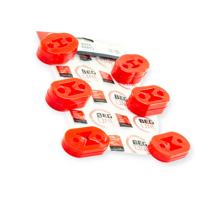 Резинки глушителя Lanos (6шт) красные крепления Мукачево - изображение 1