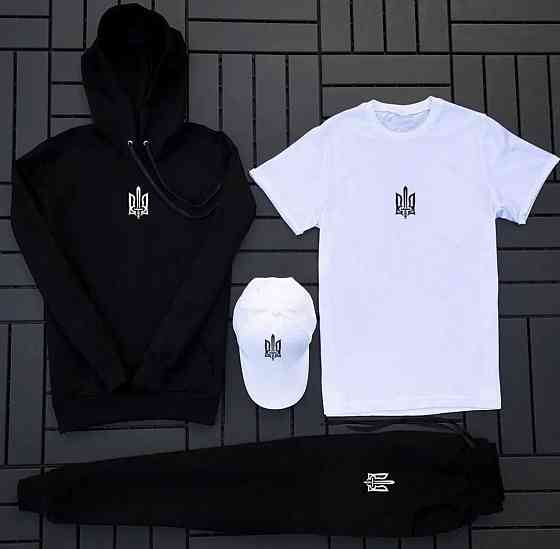 Комплект весняний: Худі \ джогери \ футболка та кепка з тризубом Чернівці