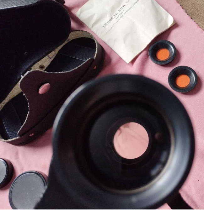 Снят с хранения Отличная сохранность Бинокль БПЦ 7х35 СОМЗ СССР 7-35 Киев - изображение 1