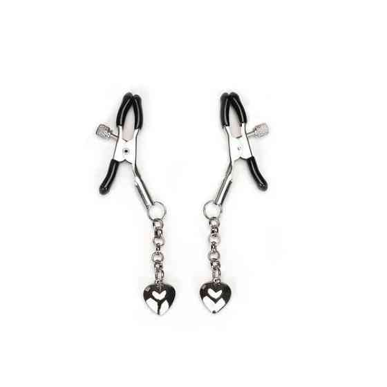 Зажимы для сосков Liebe Seele Solid Heart Nipple Clamps Silver Sex Aura Киев