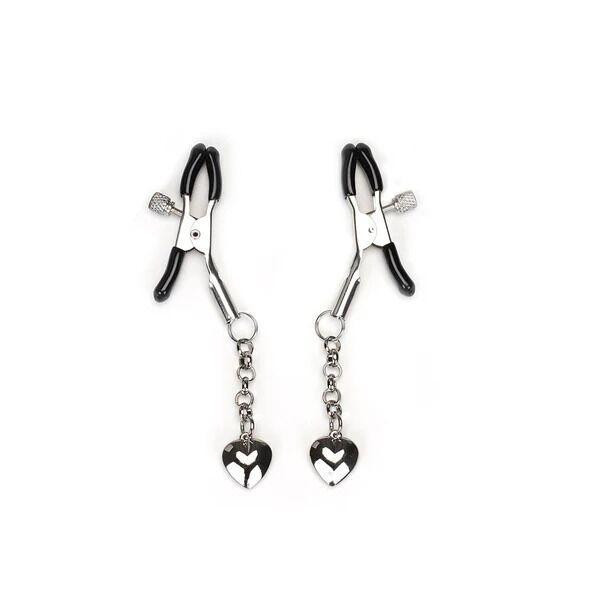 Зажимы для сосков Liebe Seele Solid Heart Nipple Clamps Silver Sex Aura Киев - изображение 1