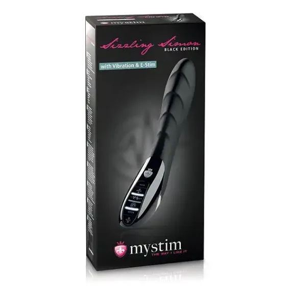 Вібратор з електростимуляцією Mystim Sizzling Simon eStim Black, міостімулятор Львів