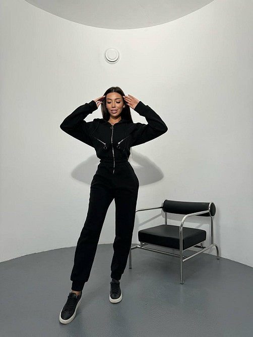 Жіночий повсякденний тплий комбінезон трьохнитка на флісі Одеса - фото 1