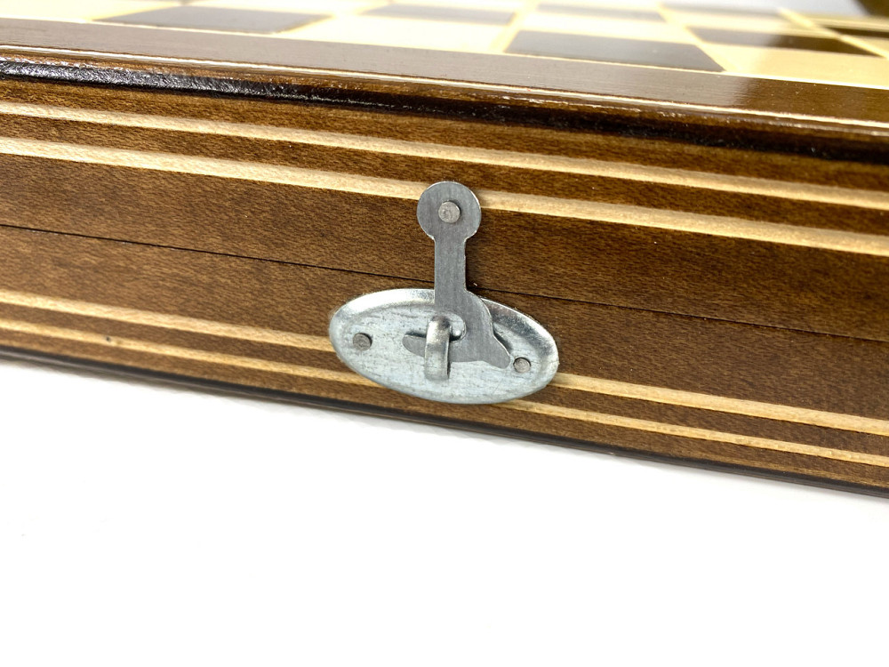 Шахова дошка для ігор 3 в 1 з натурального дерева розмір 32х32 см (M), шахи, шашки та нарди ручної роботи Кам'янець-Подільський - фото 8