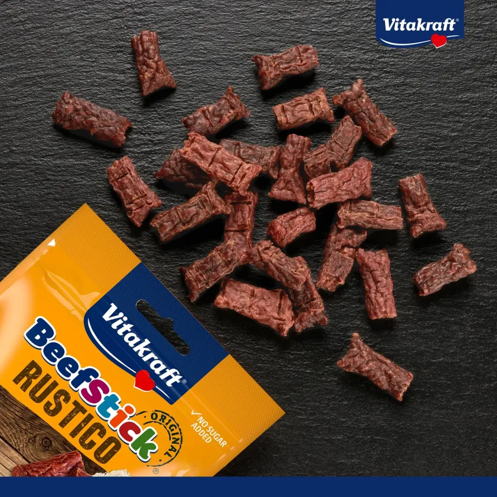Маленькие мясные палочки для собак Витакрафт Vitakraft Beef Stick Rustico лакомство с говядиной, 55 г Винница - изображение 4
