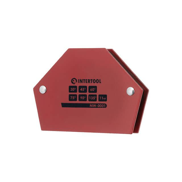 Держатель магнитный для сварки, трапеция, 30°, 45°, 60°, 75°, 90°, 135°, 11 кг, 100×68×14 мм INTERTOOL MW-0001 Киев - изображение 1