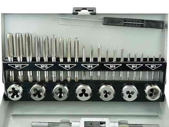 Набір мітчиків і плашок "GeKo" M3-M12, к-т 32 шт. Стрый