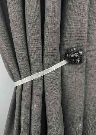 Магніти для штор і гардин Квітка набір 2 шт Чорний (81-310) Київ