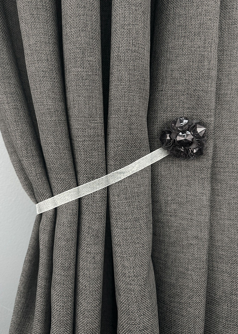 Магніти для штор і гардин Квітка набір 2 шт Чорний (81-310) Київ - фото 5