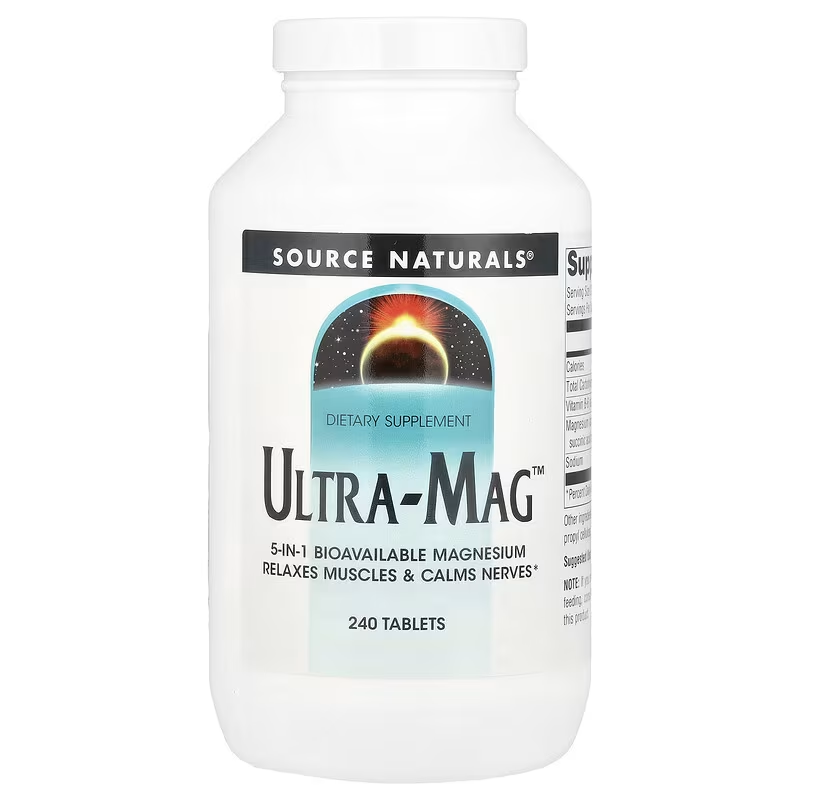Магний (ультра), Ultra-Mag, Source Naturals, 240 таблеток Луцк - изображение 1