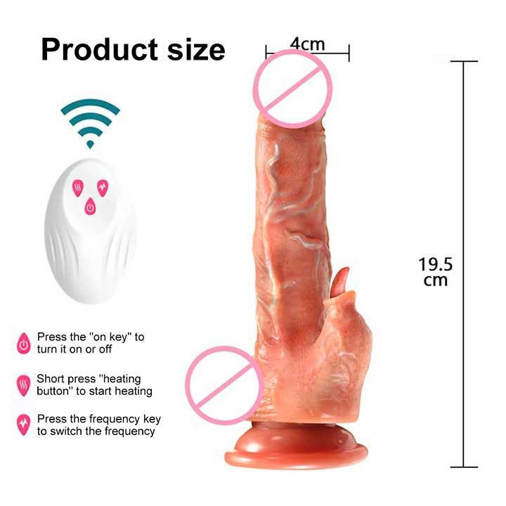 Реалістичний вібратор із поступальними рухами та підігрівом USB Вінниця - фото 2