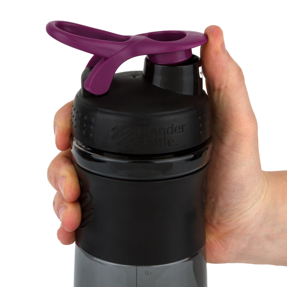 Шейкер спортивний (пляшка) BlenderBottle SportMixer Flip 20oz/590ml Black/Plum Луцьк - фото 2