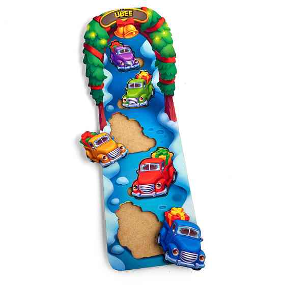 Розвиваючий пазл-вкладиш "Новорічні машинки" (ПСД228) PSD228 більшеменше Вінниця