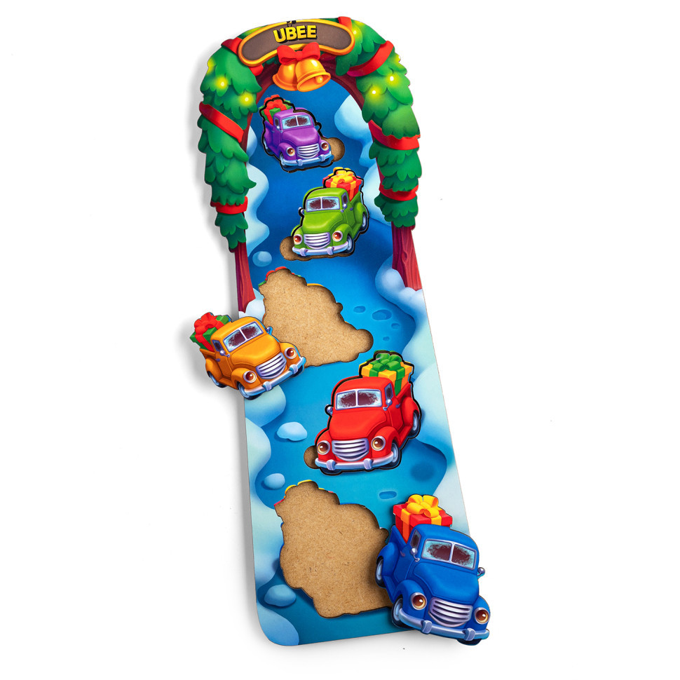 Розвиваючий пазл-вкладиш "Новорічні машинки" (ПСД228) PSD228 більшеменше Вінниця - фото 1
