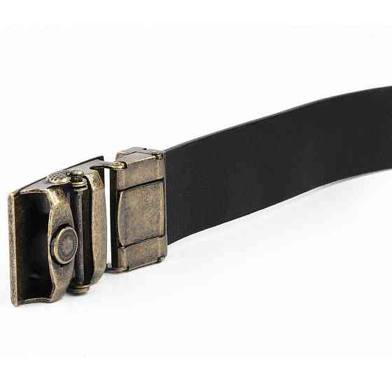 Ремінь чоловічий з пряжкою латунь Vintage 20263 Чорний Київ