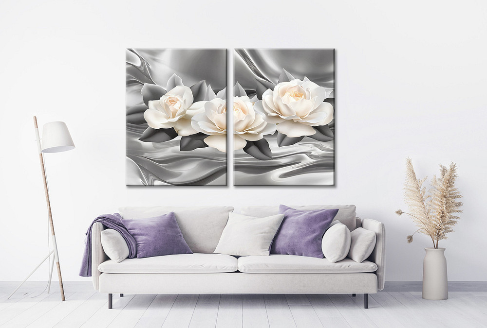 Модульна картина у вітальню/ спальню  Ніжні троянди   TLV-2_138 70x102 см Київ - фото 2