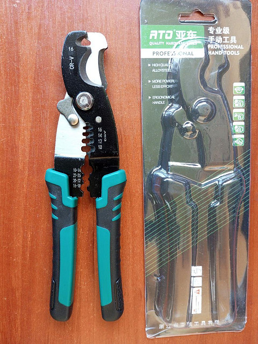 Инструмент многофункциональный для обрезки, зачистки и обжима проводов, 10-16 AWG Полтава - фото 1