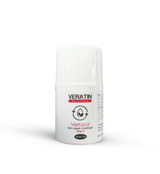 Крем для восстановления кожи после бородавок Verruca Skin Repair Cream-gel, step 2(Веррука),Flosvita, Veratin , C 30 мл. флакон Харьков - изображение 2