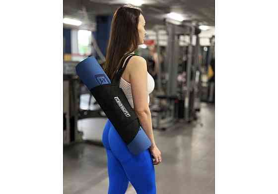 Сумка-переноска EasyFit для йога-килимка Чорна Коломия