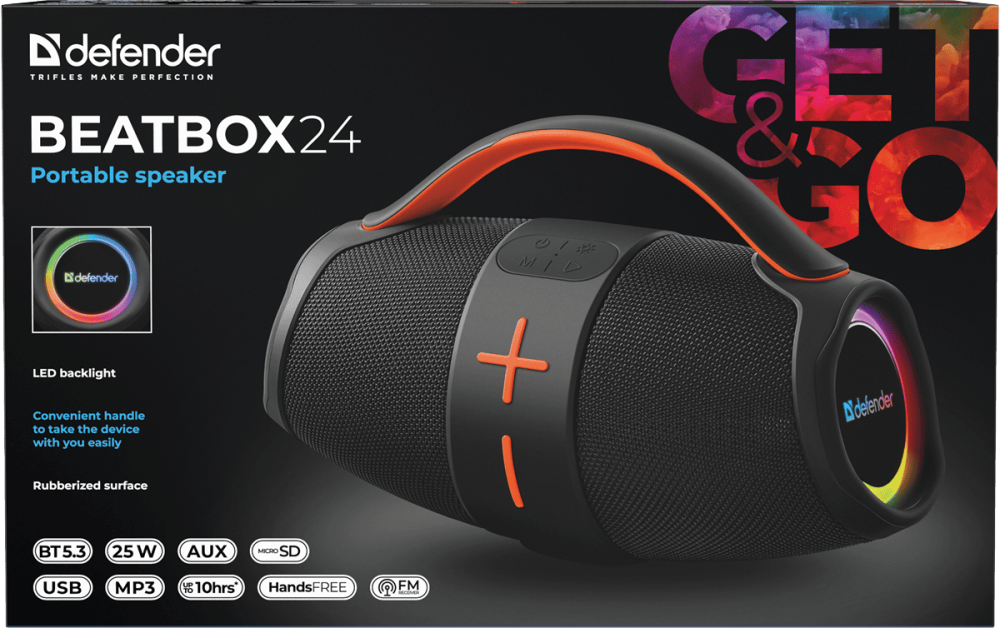 Портативна акустика Defender Beatbox 24 25Вт Black (65324) (7151829) Київ - фото 6