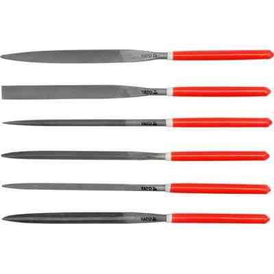 Напильник Yato надфиль L=180/85 мм, b=5 мм, 6 шт. (YT-6162) Винница