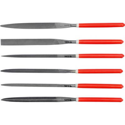 Напильник Yato надфиль L=180/85 мм, b=5 мм, 6 шт. (YT-6162) Винница - изображение 1