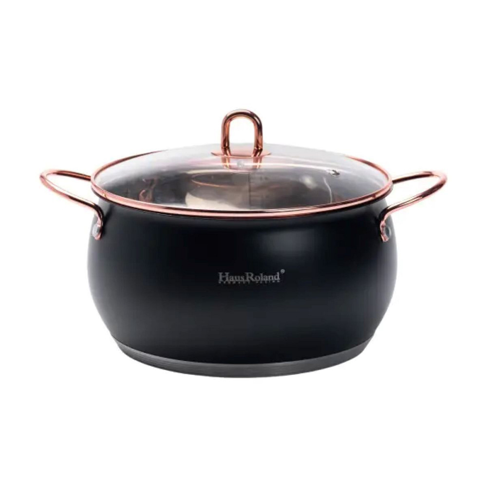 Haus Roland Набір каструль із нержавіючої сталі 2,6 л - 3,6 л - 6,1 л зі скляними кришками HP33 Київ - фото 4