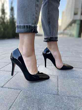 Seastar Туфлі жіночі SEASTAR чорні еко-лак висота підбору 9.5 см.(2406) Коломыя