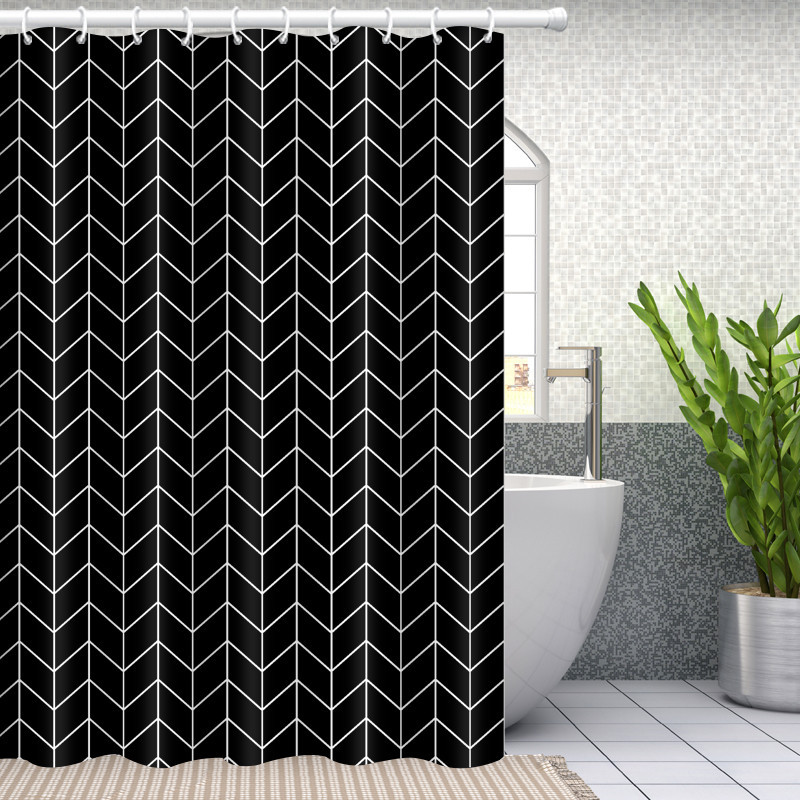 Шторка для ванной комнаты Bathlux 180 x 180 см с водоотталкивающим покрытием, Черная Каменец-Подольский - изображение 5