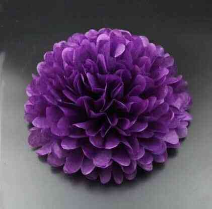 Помпон бумажный для праздника 15 см фиолетовый Киев