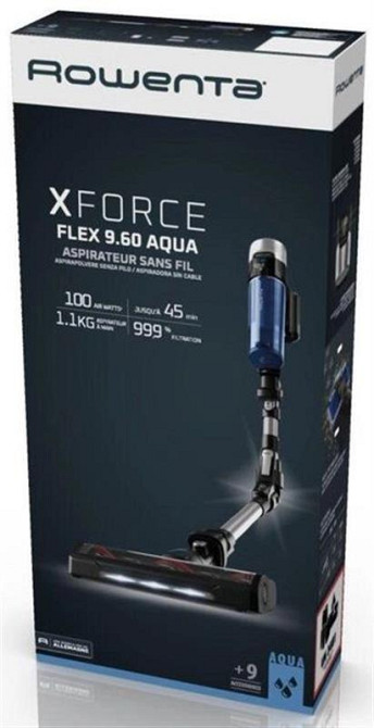 Акумуляторний пилосос Rowenta X-Force 9.6 Aqua Allergy RH20C0WO ( чорний/сріблястий ) Харків - фото 1
