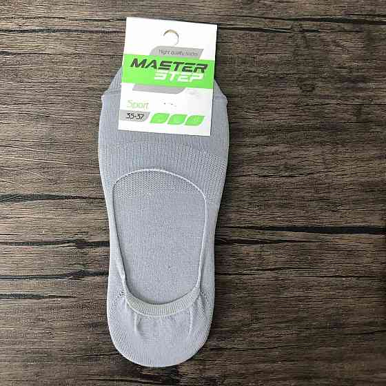 Подследники женские с силиконом на пятке Master Step 35-39 арт.484 в цветах світло-сірий Черновцы