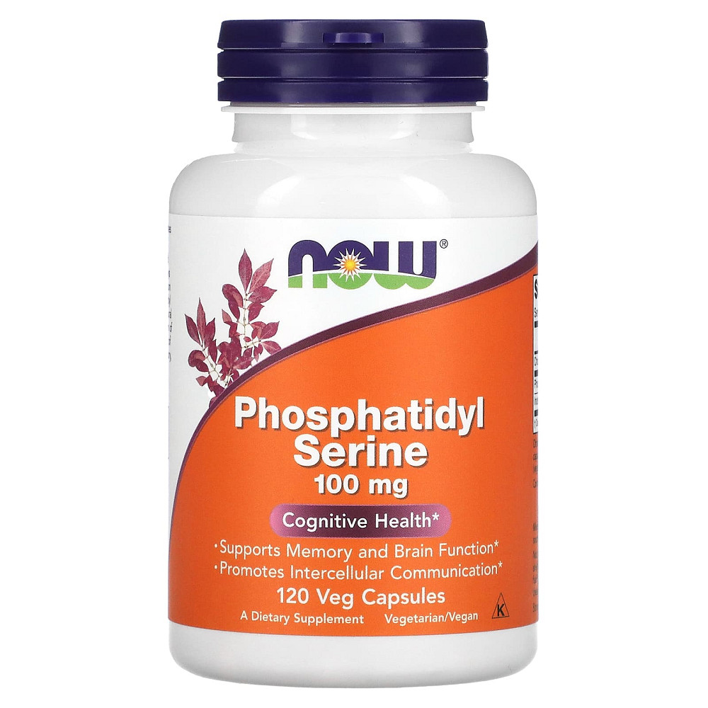 Фосфатидилсерин (PhosphatidylSerine), NOW Foods, 100 мг 120 капсул Київ - фото 1