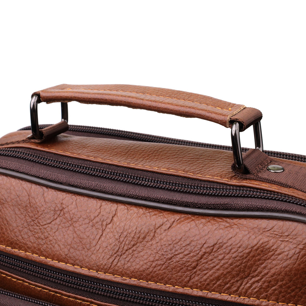 Мужская сумка с ручкой для переноса в руке из натуральной кожи Vintage 23025 Светло-коричневый Киев - изображение 6