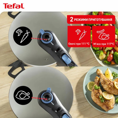 Кастрюля Tefal Secure Trendy, 4л, (скороварка) з паровим кошиком (P2580402) Винница - изображение 9