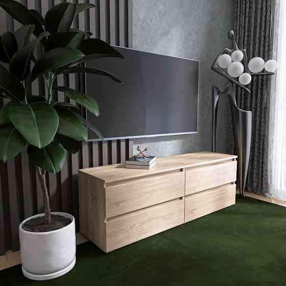 Тумба под телевизор Эверест ЛТВ-1400 Лайт 140х38х49 см Дуб сонома (DTM-4671) Днепр