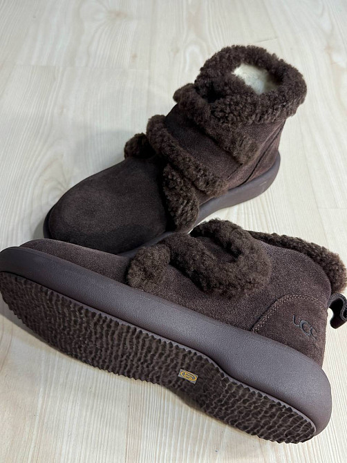 Ботинки женские Hengji 13-6 угги замшевые на меху с опушкой коричневые, 40, 25 см Киев - изображение 17