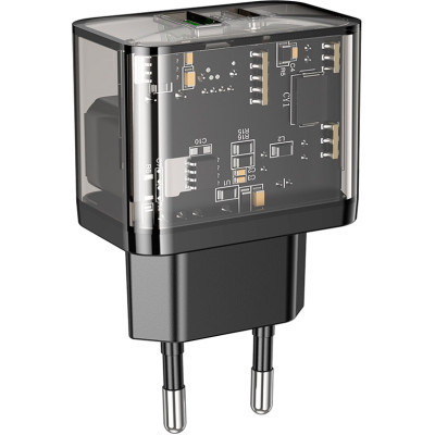 Зарядний пристрій HOCO N34 Dazzling dual-port Black (6931474799166) Вінниця - фото 1