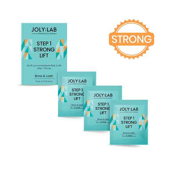 Набір засобів для ламінування брів та вій Step 1 Strong Joly:Lab 3 шт х 2 мл Вінниця