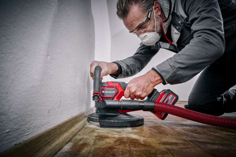 Мощная аккумуляторная шлифмашина для стен бесщеточная Einhell TP-DWS 18/225 Li BL Solo: без АКБ, Ø 225 мм Киев - изображение 9