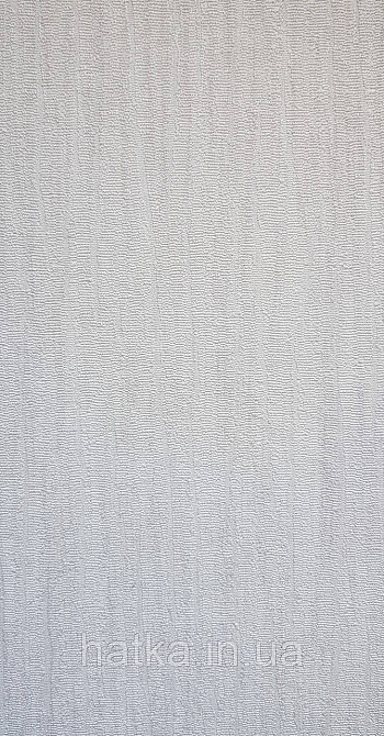 Шпалери вінілові на флізеліні AdaWall Seyyah1.06х10 однотонні хвилясті смуги структурні біло-сірі з глянцем Київ - фото 3