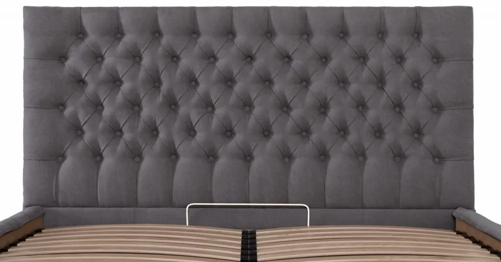 Кровать Двуспальная Cambridge VIP 180 х 190 см Мисти Dark Grey С дополнительной металлической цельносварной рамой Темно-серый Киев - изображение 6