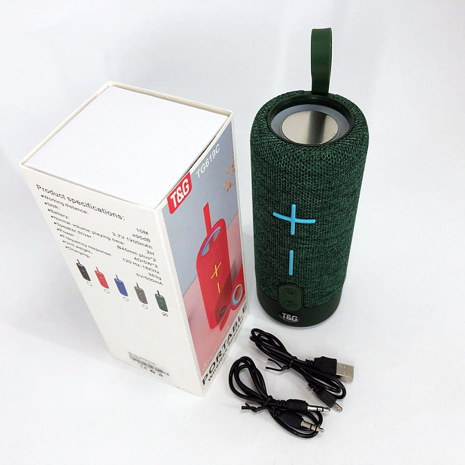 Гучна якісна блютуз колонка TG619C, Bluetooth колонка з XM-641 різнокольоровим підсвічуванням Київ - фото 4