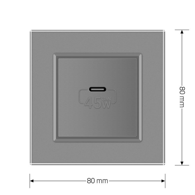 LIVOLO Розетка USB Type-C з Power Delivery 45W Livolo сірий (VL-C7-FCUC-2IP) Коломия - фото 10