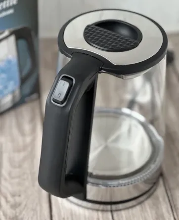 Електрочайник скляний RAF R-7846 2.3л 2000Вт, підсвічування, автовідключення, загартоване скло, чорний Одеса