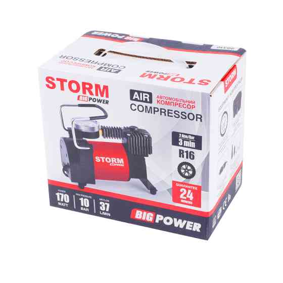 Компресор автомобільний Storm Big Power 10Атм 37л/хв 170Вт (20310) Львів